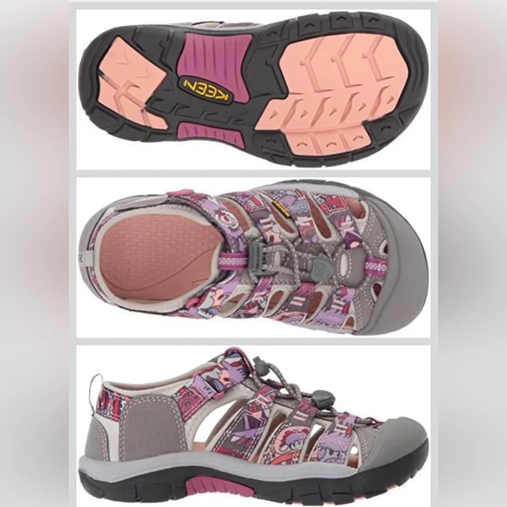 Keen Newport waterproof/hiking Sandals, Big Kids Size 2, in ”Grape Kiss” GUC